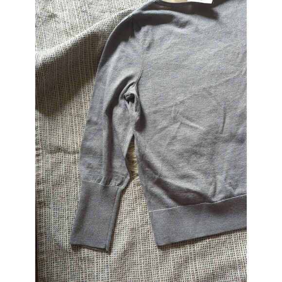 NWT Talbots Silver Sparkle Merino Wool Blend Sweater Gray Metallic Size Large - Picture 8 of 9